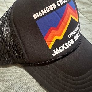 Diamond cross ranch trucker hat